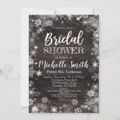 Winter Bridal Dusche Einladung, Rustic Bridal Einladung (Vorderseite)
