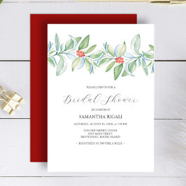 Winter Bridal Dusche Einladung Wasserfarbe