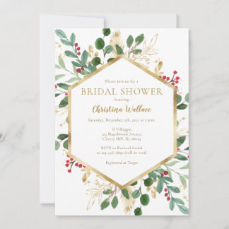 Winter Bridal Dusche Einladungen