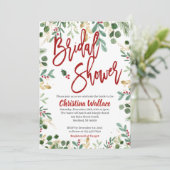 Winter Bridal Dusche Einladungen Weihnachts Bridal (Stehend Vorderseite)
