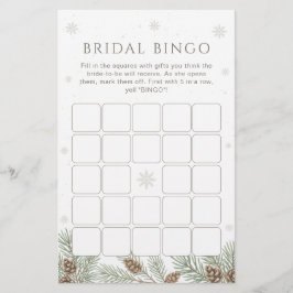 Winter Bridal Shower Bingo Game