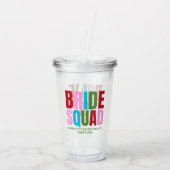 Winter Bride Squad Junggeselinnen-Abschied Acryltrinkbecher (Rückseite)