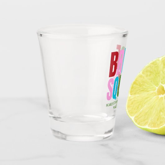 Winter Bride Squad Junggeselinnen-Abschied Schnapsglas (Links)