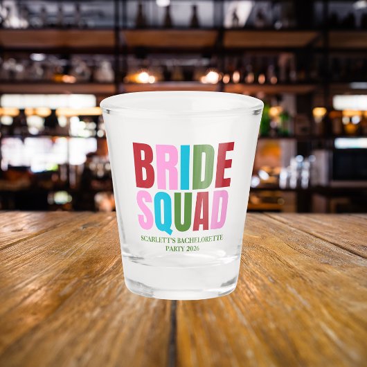 Winter Bride Squad Junggeselinnen-Abschied Schnapsglas
