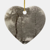 Winter Bridge Ornament Snow Trees Decorations (Hinten)