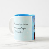 "Winter bringt Wärme in Tassen!" DIVA Zweifarbige Tasse (Vorderseite Links)