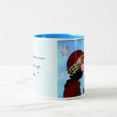 "Winter bringt Wärme in Tassen!" DIVA Zweifarbige Tasse (Mittel)