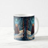 Winter Brown Bear Coffee Tasse (VorderseiteRechts)
