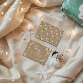 Winter Brown Diaper Raffle Baby Dusche Begleitkarte