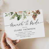 Winter Brunch mit Brautdusche Evergreen Einladung