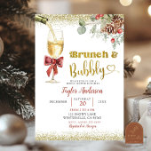Winter Brunch und Bubbly Champagne Brautparty Einladung