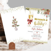 Winter Brunch und Bubbly Champagne Brautparty Einladung