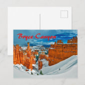 Winter Bryce Canyon Nationalpark Utah Postkarte (Vorne/Hinten)