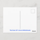 Winter Bryce Canyon Nationalpark Utah Postkarte (Rückseite)