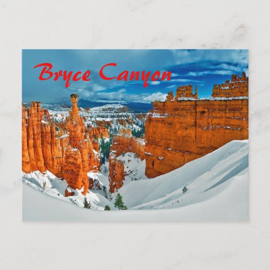 Winter Bryce Canyon Nationalpark Utah Postkarte (Vorderseite)