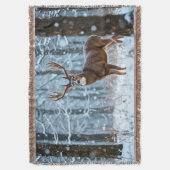 Winter Buck Throw Blanket Decke (Vorderseite Vertikal)