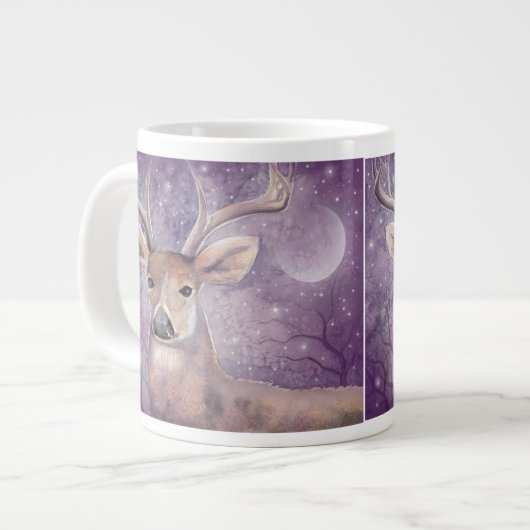 Winter Buck Wildlife Dez Jumbo-Tasse (Vorderseite Links)