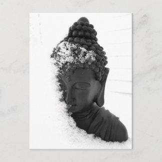 Winter Buddha Postkarte
