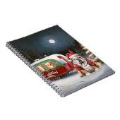Winter Bulldog Caravan Weihnachtsabenteuer Notizblock (Rechte Seite)