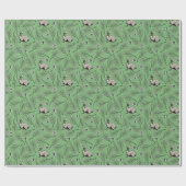 Winter Bunnies Green Holiday Geschenkpapier (Flach)