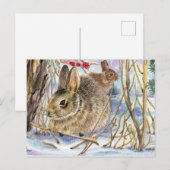 Winter Bunnies Postkarte (Vorne/Hinten)