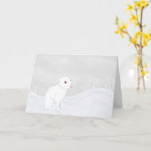 Winter Bunny Folded Card Karte (Gelbe Blume)