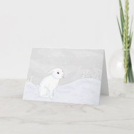 Winter Bunny Folded Card Karte