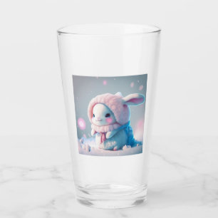 Winter Bunny Glass Tumbler