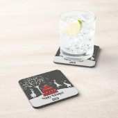 Winter Bunny Hoppy Untersetzer (Rechte Seite)