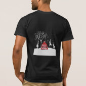 Winter Bunny Hoppy Urlaub Männer T - Shirt (Rückseite)