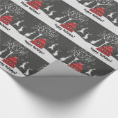 Winter Bunny Hoppy Urlaubspapier Geschenkpapier (Ecke)