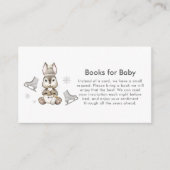 Winter Bunny Ice Skate Books For Baby Shower Begleitkarte (Vorderseite)