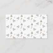 Winter Bunny Ice Skate Diaper Raffle Baby Shower Begleitkarte (Rückseite)