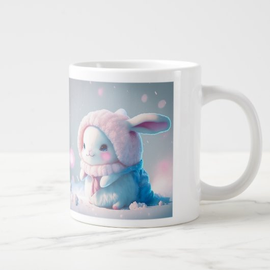 Winter Bunny Jumbo Tasse (Rechts)