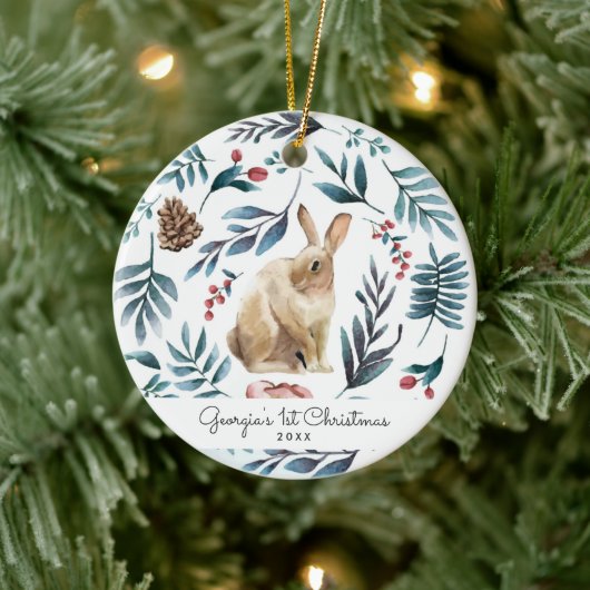 Winter Bunny | Personalisierte Weihnachtsschmuck (Baum)