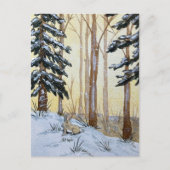 Winter Bunny Postcard Postkarte (Vorderseite)