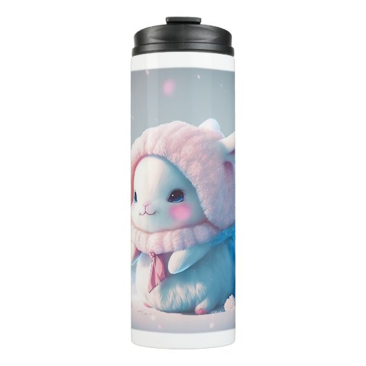 Winter Bunny Thermal Tumbler Thermosbecher (Vorderseite)