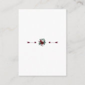 Winter Burgund Pine Frame Hochzeitdetails Begleitkarte (Rückseite)