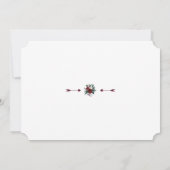 Winter Burgund Pine Frame Wedding Einladung (Rückseite)