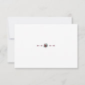 Winter Burgund Pine Gold Wedding RSVP Karte (Rückseite)