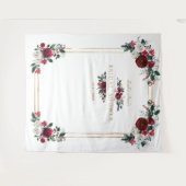 Winter Burgundy Brautparty Foto Prop Wandteppich (Vorderseite (Horizontal))