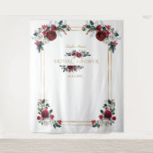 Winter Burgundy Brautparty Foto Prop Wandteppich (Vorderseite)