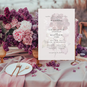 Winter Burgundy Hydrangeas Hochzeitseinladung Einladung