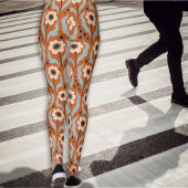 Winter Burnt Orange Egg Blume Leggings