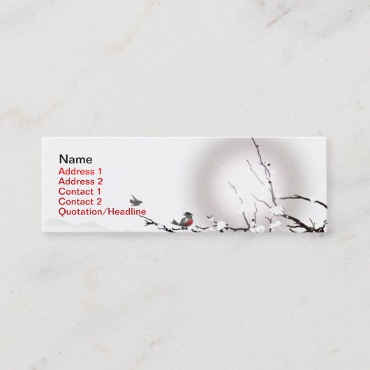 Winter Business Card Mini Visitenkarte (Vorderseite)
