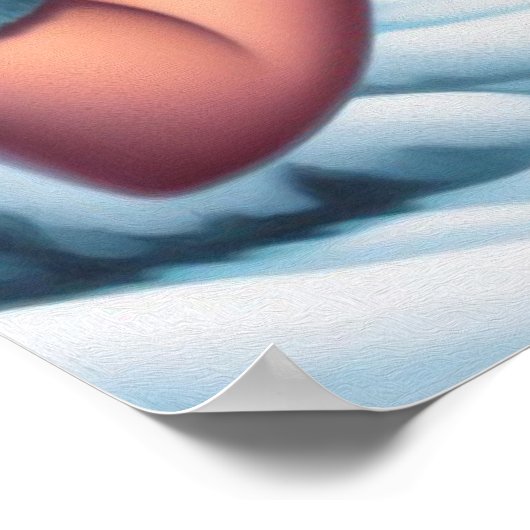 Winter Button-up Girl Poster (Ecke)