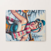 Winter Button-up Girl Puzzle (Horizontal)