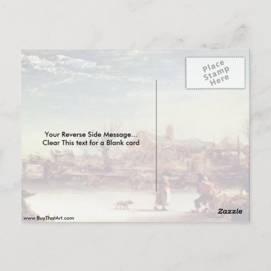 Winter by Rembrandt Harmenszoon Van Rijn Postkarte (Rückseite)