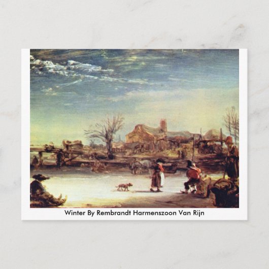 Winter by Rembrandt Harmenszoon Van Rijn Postkarte (Vorderseite)