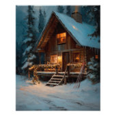 Winter Cabin Christmas Poster (Vorne)